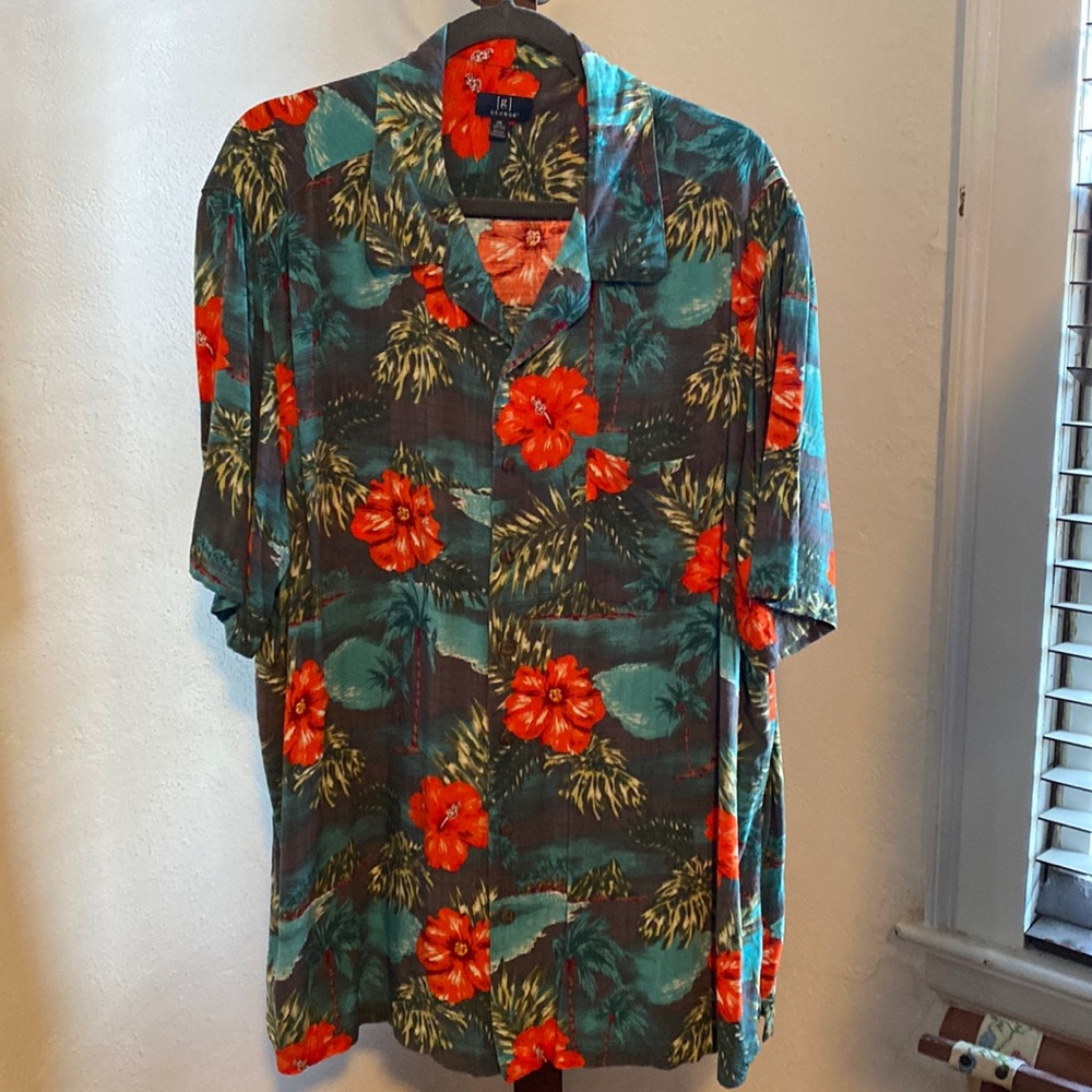 1990's Tropical Hawaiian Shirt 2XL ALOHA